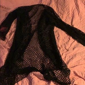 Black knitted cardigan